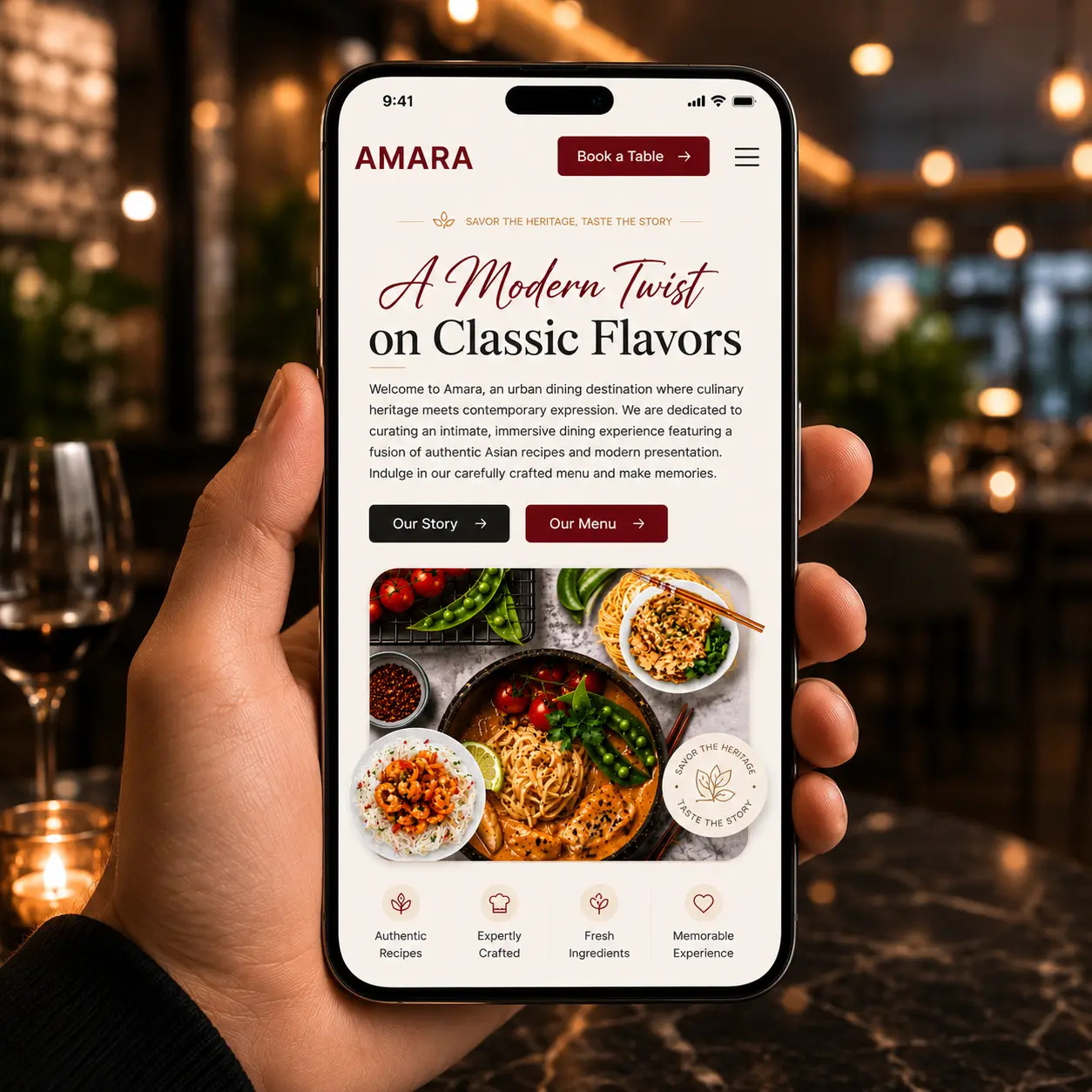 Mobile responsive view